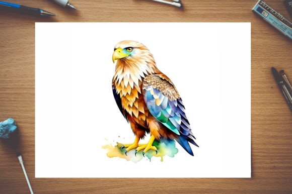 A Cute Eagle Watercolor Graphic for Illustrations