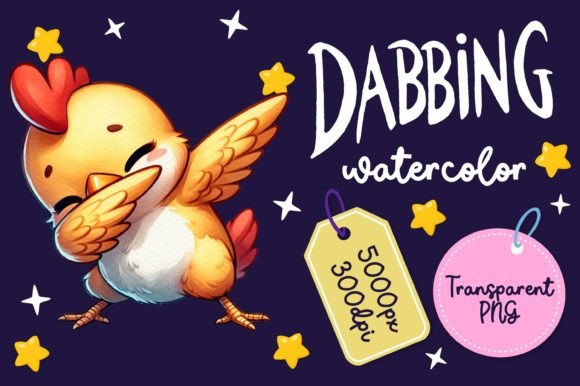 Cute Dabbing Chicken Watercolor Illustrations Review