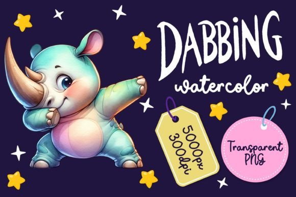 Cute Dabbing Rhino Watercolor: An Embroidery Review
