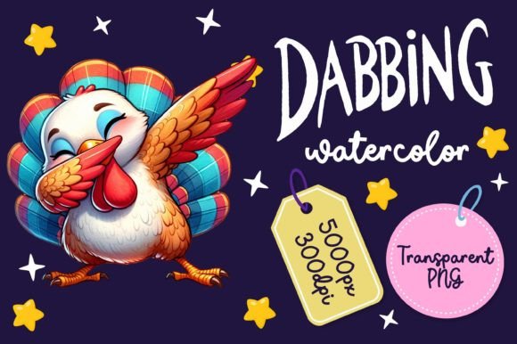 Cute Dabbing Turkey Watercolor Illustrations Review