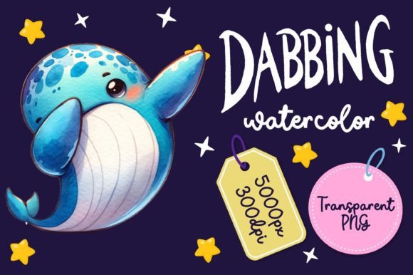 Cute Dabbing Whale Illustrations for Editorial Design