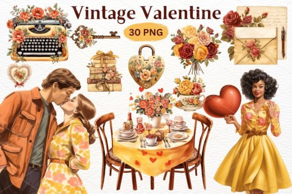 Vintage Valentine Illustrations: A Designer’s Review
