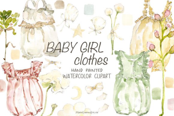 Watercolor Baby Clothes Clipart: Illustrations Review