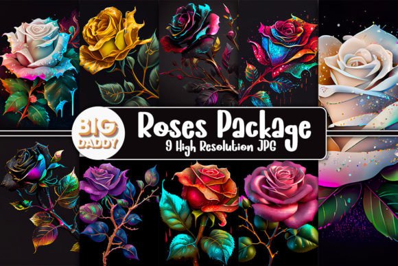 Watercolor Roses Clipart Bundle: Illustrations for Local Brands